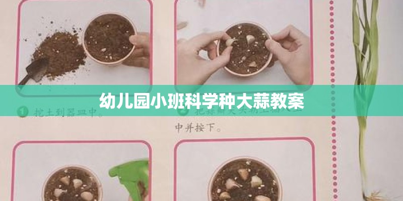 幼儿园小班科学种大蒜教案