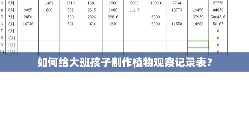如何给大班孩子制作植物观察记录表？
