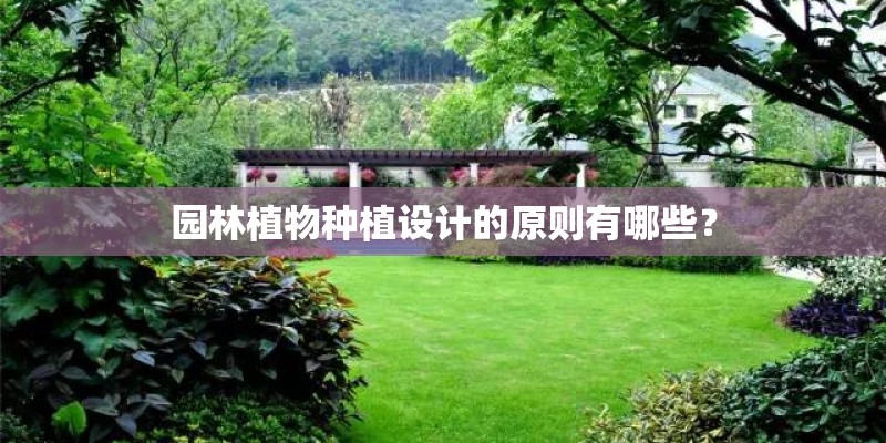 园林植物种植设计的原则有哪些？